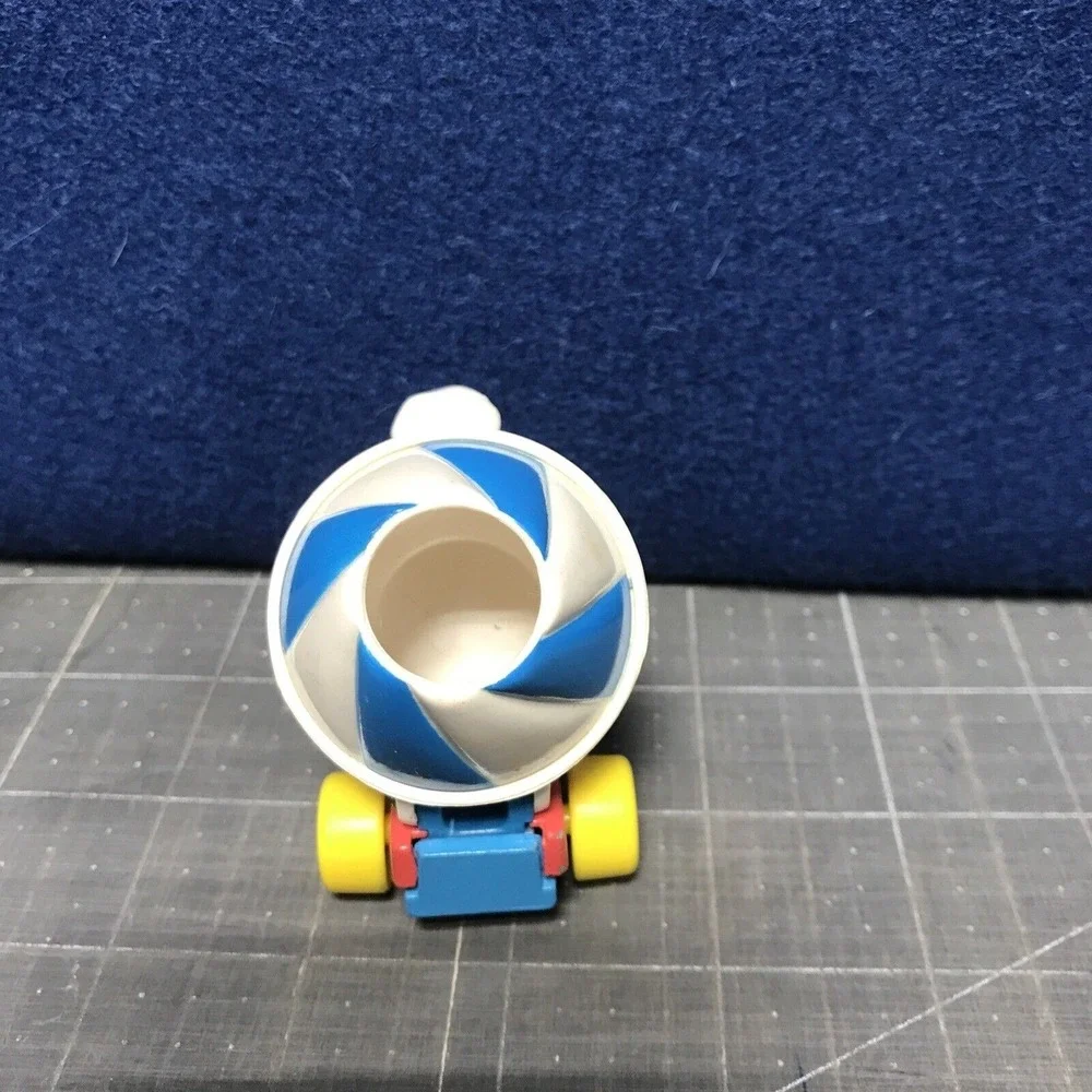 Vintage Playskool 1982 Sesame Street Cookie Monster Car Diecast Cement Mixer Toy